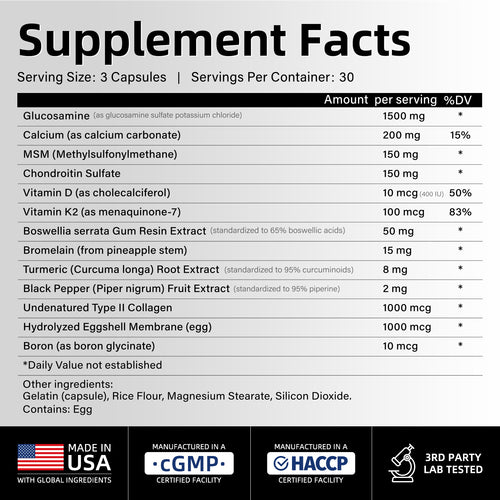 Glucosamine, Chondroitin & MSM